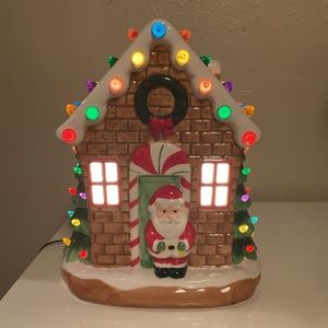 Lighted Ceramic Gingerbread House